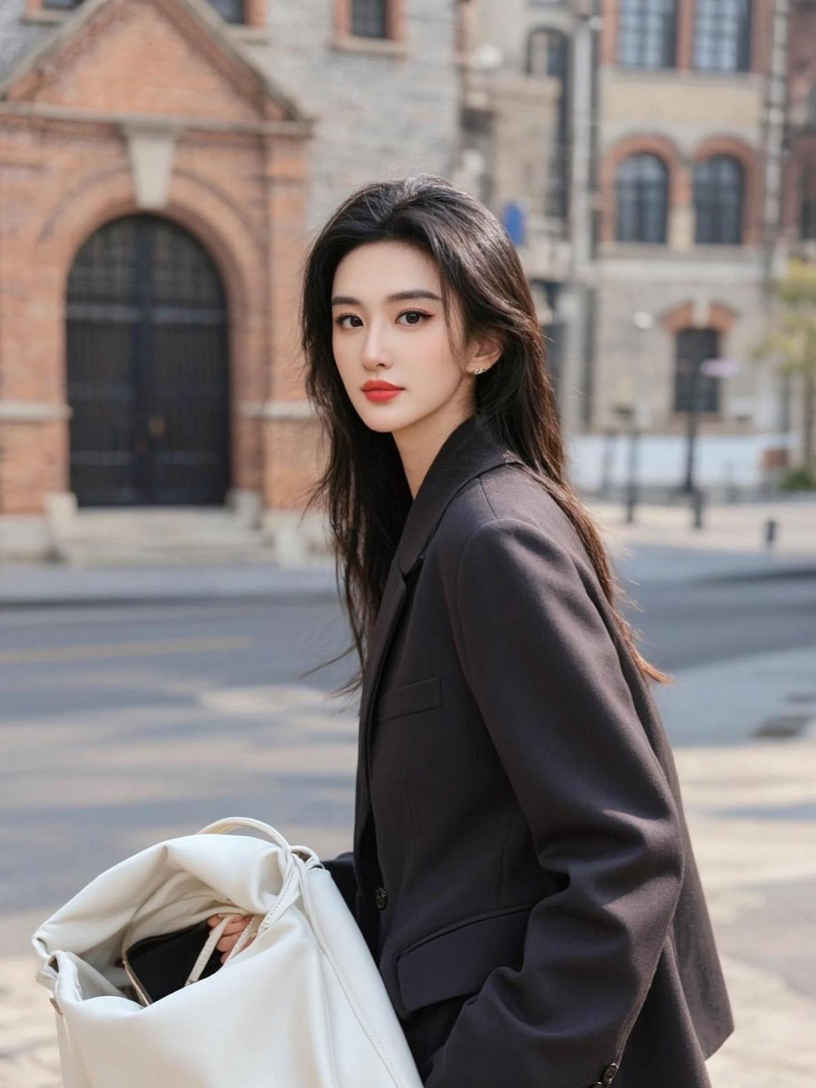 休闲西装外套推荐AI都市氛围感写真 随变ai随便玩 西装