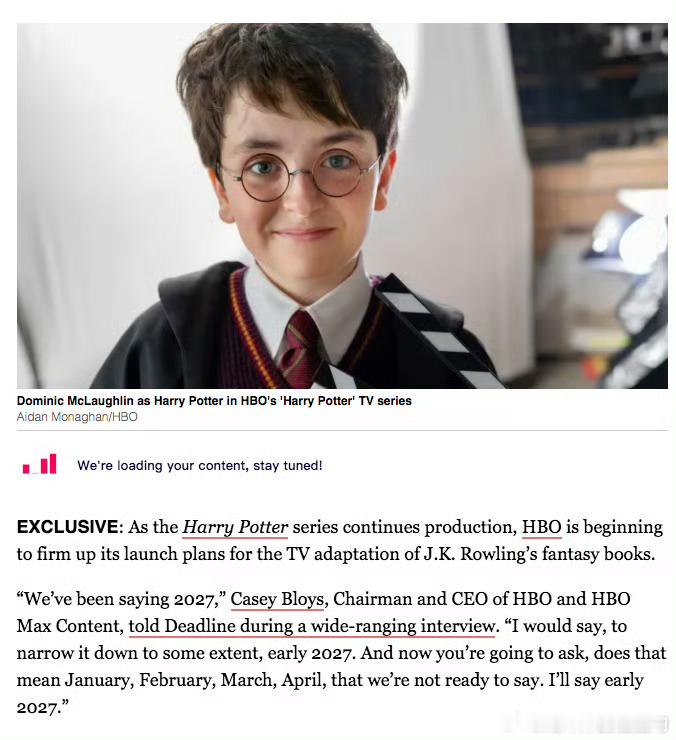 剧版《哈利·波特》将于2027年年初开播！再坚持一年！🪄跨年电影愿