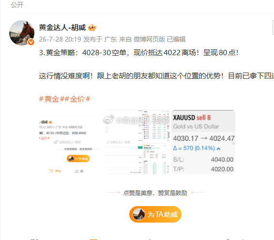 实力从不吹牛，战绩自行评判全部布局都整理发布在微博，每一笔操作如实公开，每日进场