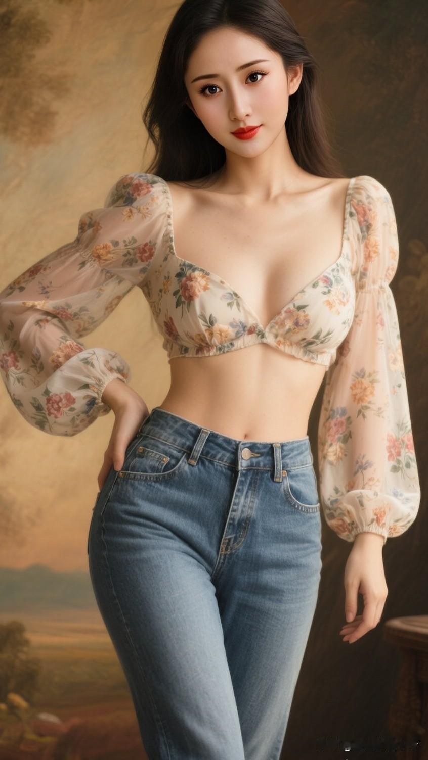 温柔碎花yyds🌷纯欲氛围感直接拉满
 
法式碎花泡泡袖上衣+高腰牛仔裤👖
