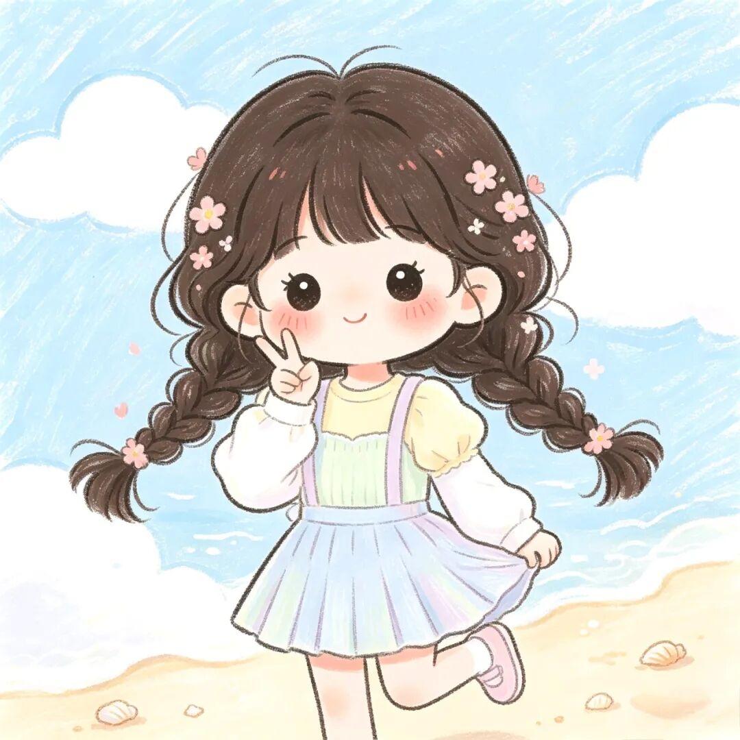 女生头像｜云朵海浪，藏着夏日软甜