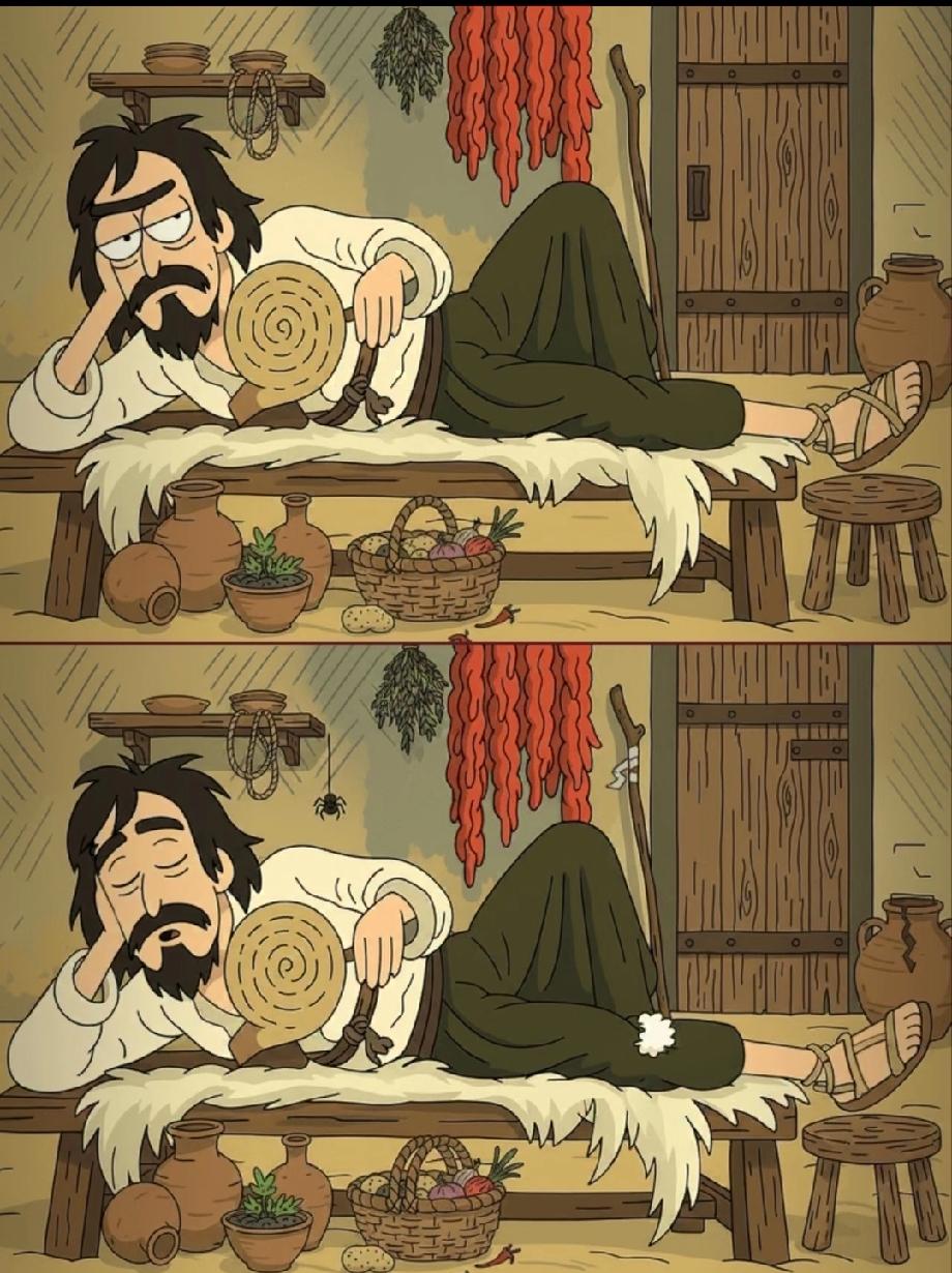 据说只有1%的人能找出这张图的15处不同