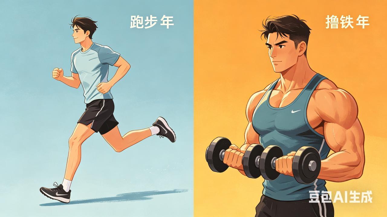 跑步3年、撸铁3年，身体天差地别！只选一种，到老都要吃亏

坚持跑步3年 vs 