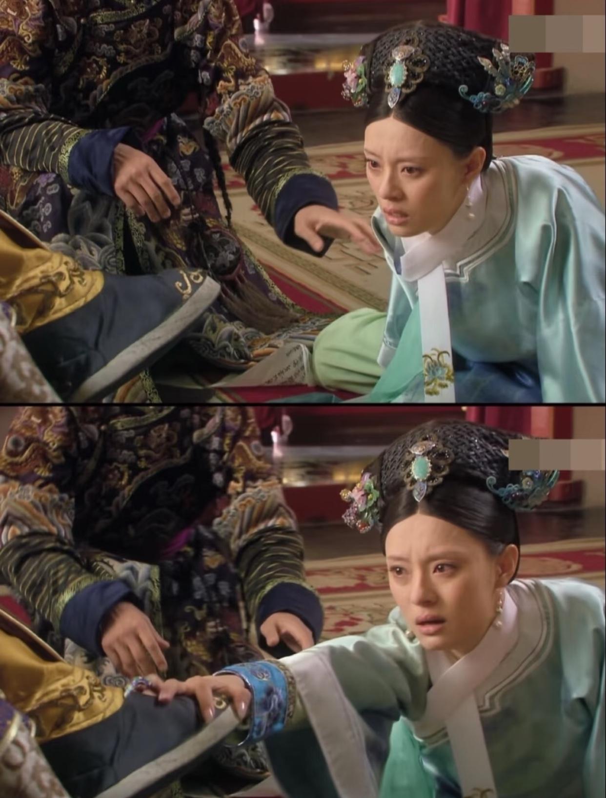 皇帝终究还是爱华妃更多，
想当初华妃请罪，
披散着头发穿着一身素白眼眶红红的一抬