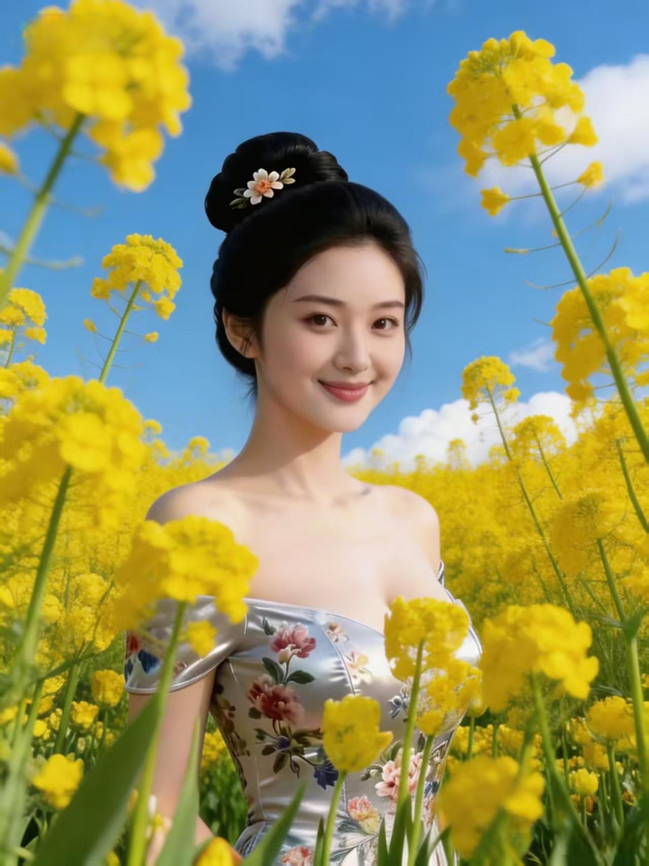 小径香浮春尚浅。
柳线牵风，暗把佳期盼。
素手拈花轻嗅遍，眉尖一点羞痕显。
约定