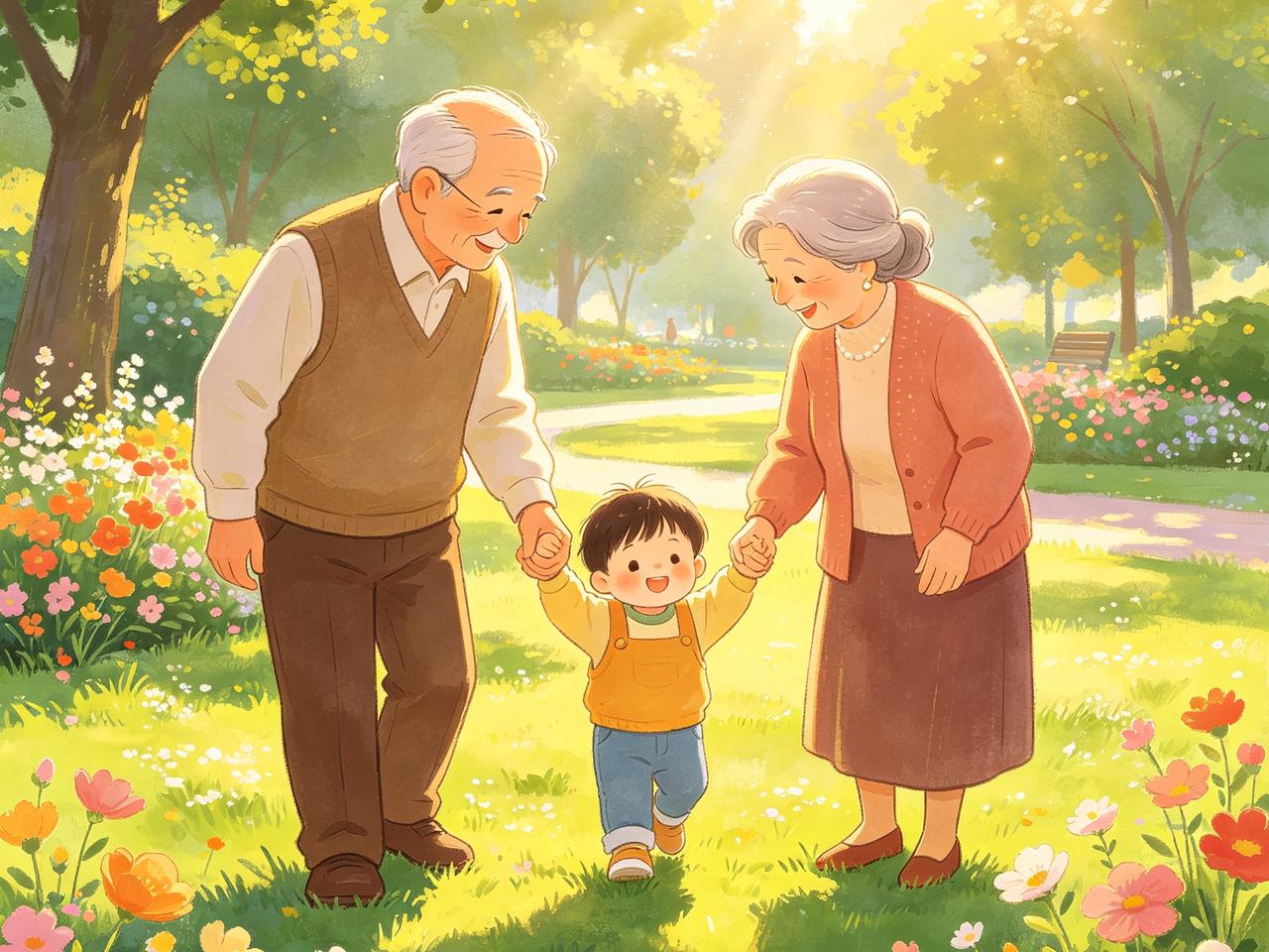 外公外婆带外孙，不是尽义务，而是出于爱。

出于对女儿的爱，对外孙的爱，也是对女