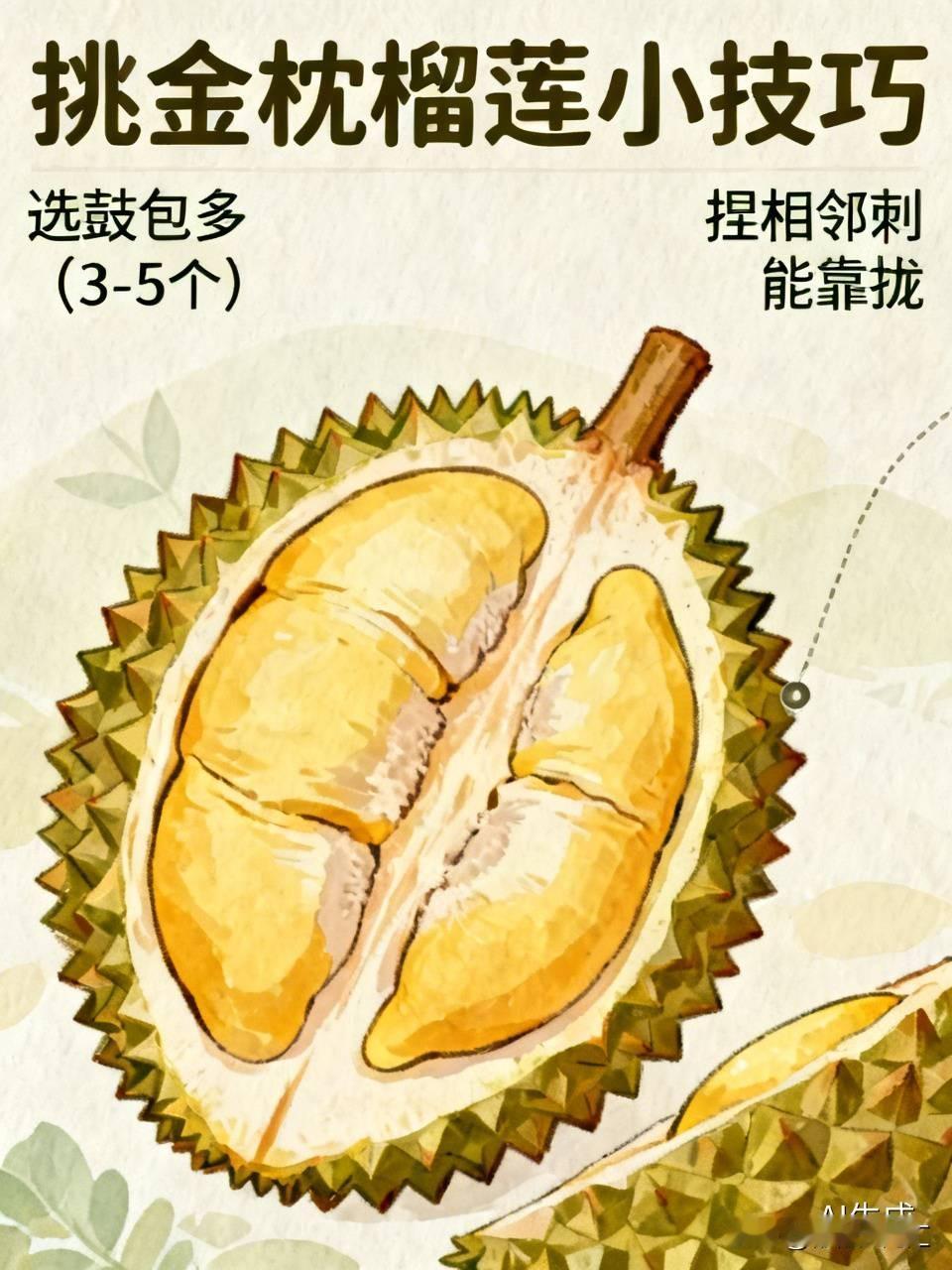 怎么才能挑选一个好的金枕榴莲呢? 作者加速成长计划 挑金枕榴莲真的是门技术活，踩