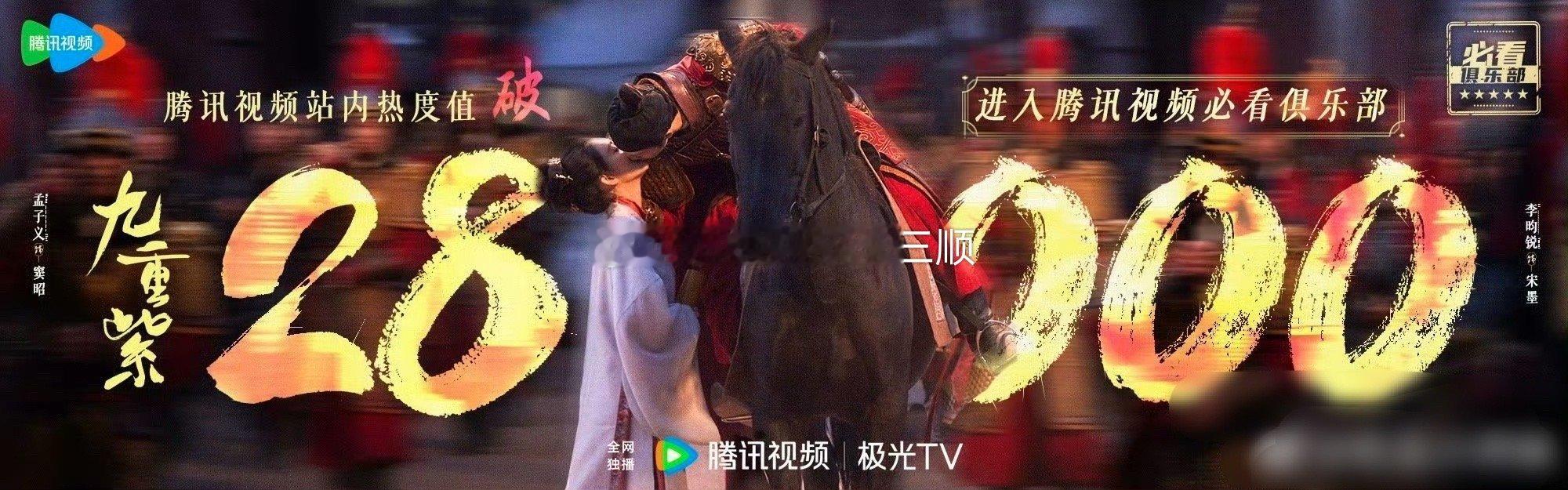 九重紫热度破28000了，破三万近在咫尺[偷乐] 