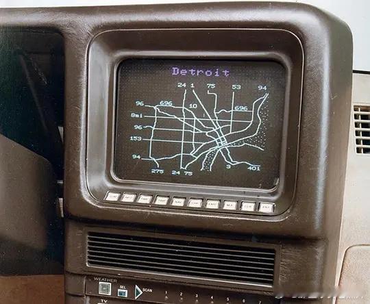 1983年，福特汽车的Tripmonitor导航系统。 