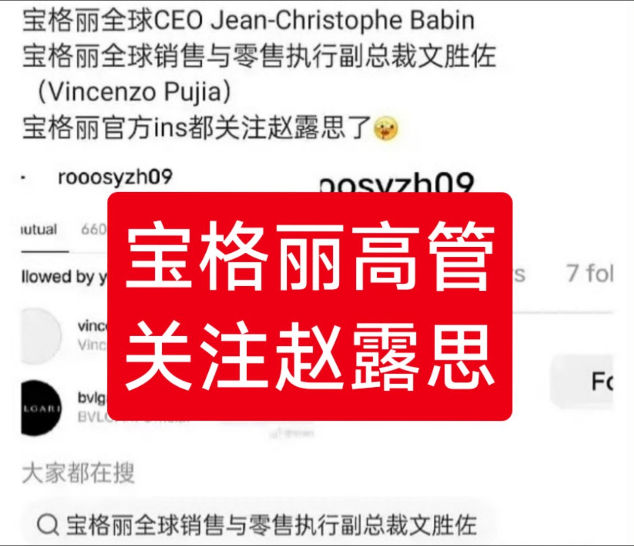 网传赵露思要升宝格丽升全球代言人了，你们觉得这消息准确吗？目前，宝格丽全球代言人