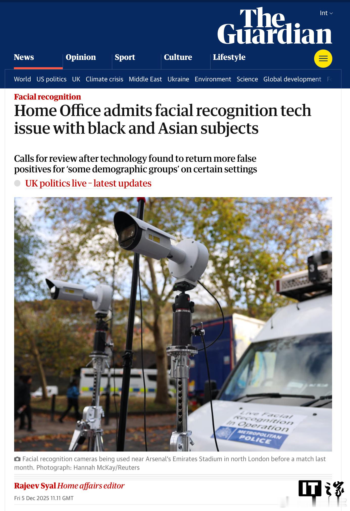 据外媒 Sky News 报道，英国警方目前正持续扩大 AI 人脸识别技术在执法