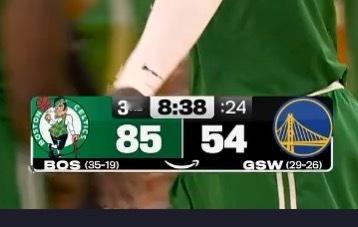 落后31分了 你们还看嘛 凯尔特人vs勇士