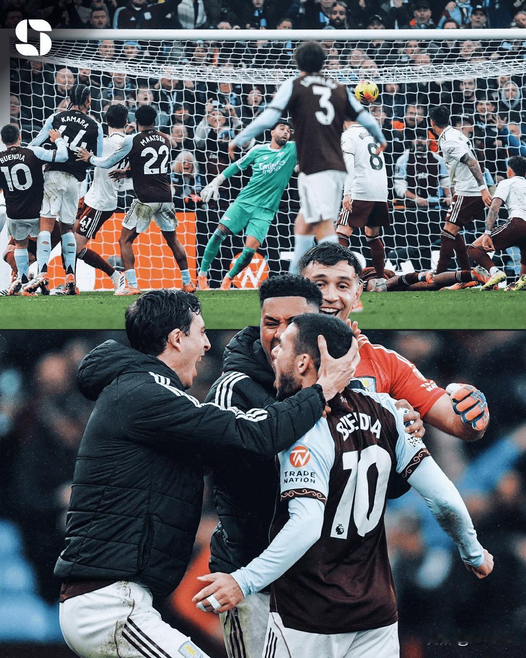 维拉在中场拿到优势，多次组织攻势围攻阿森纳，虽然浪费多次机会，但绝杀也算是水到渠