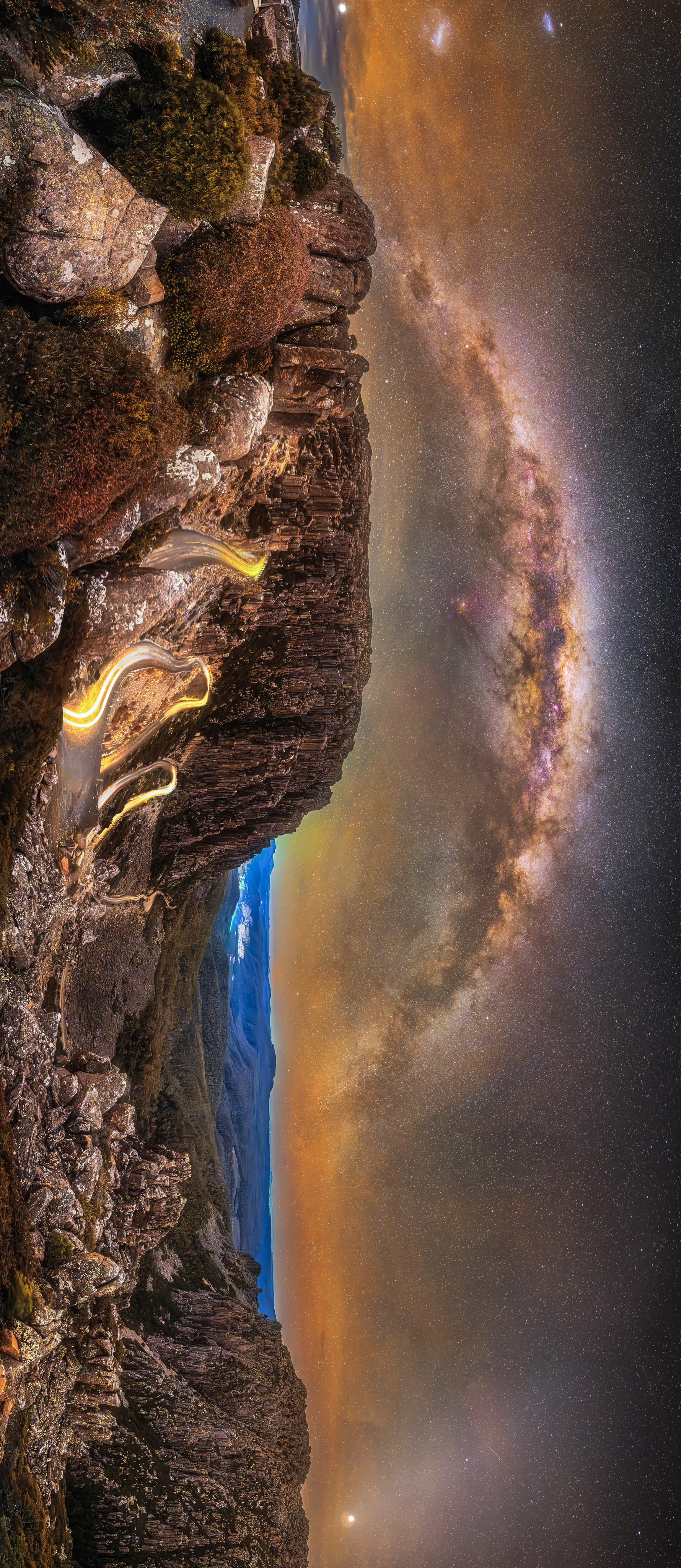 来了3次终于顶着山上的妖风拍下来这片星空。Ben Lomond Nat...