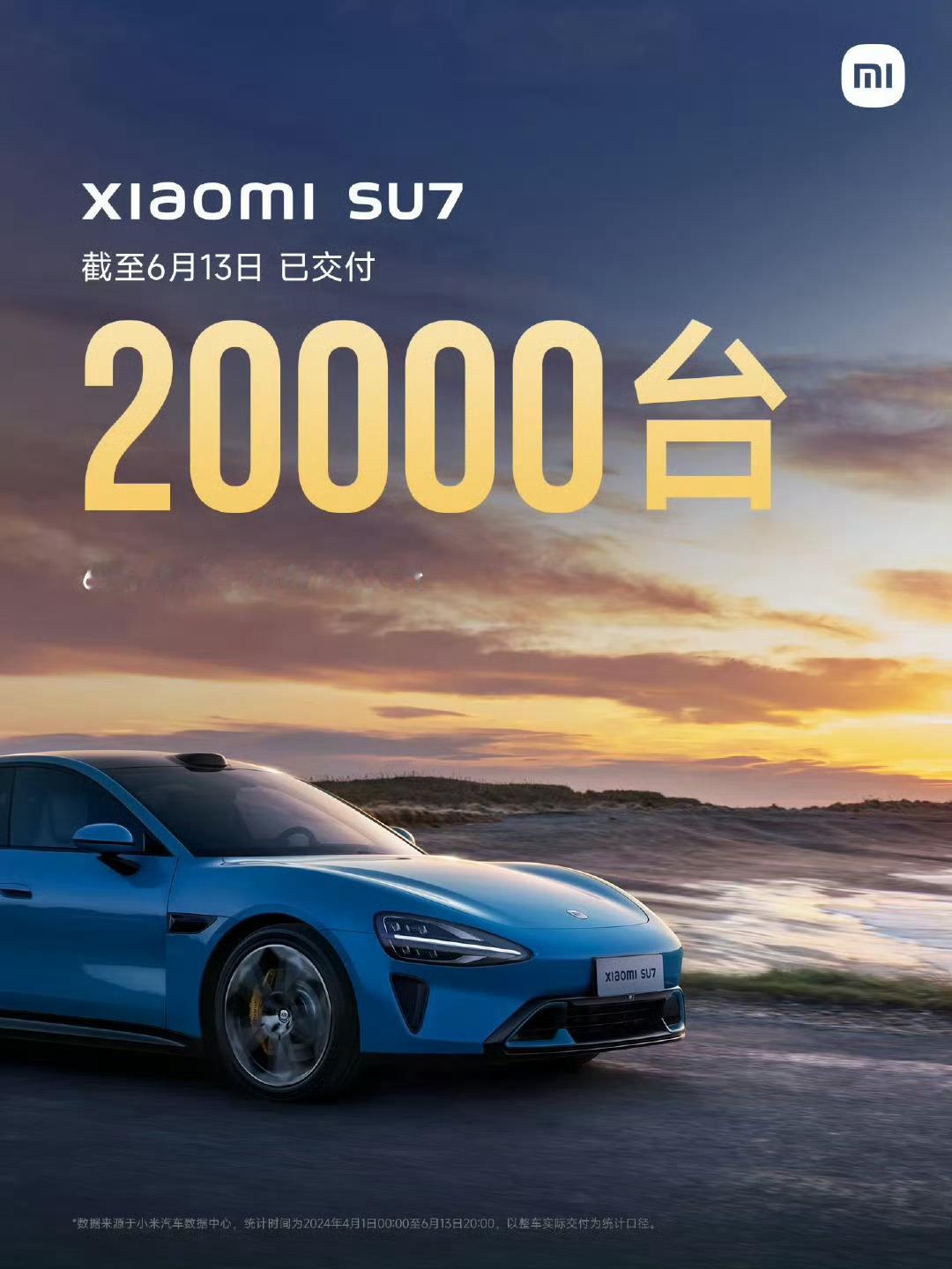 #小米SU7已交付20000台#小米SU7今天宣布交付超过2万台了，结合昨天界面