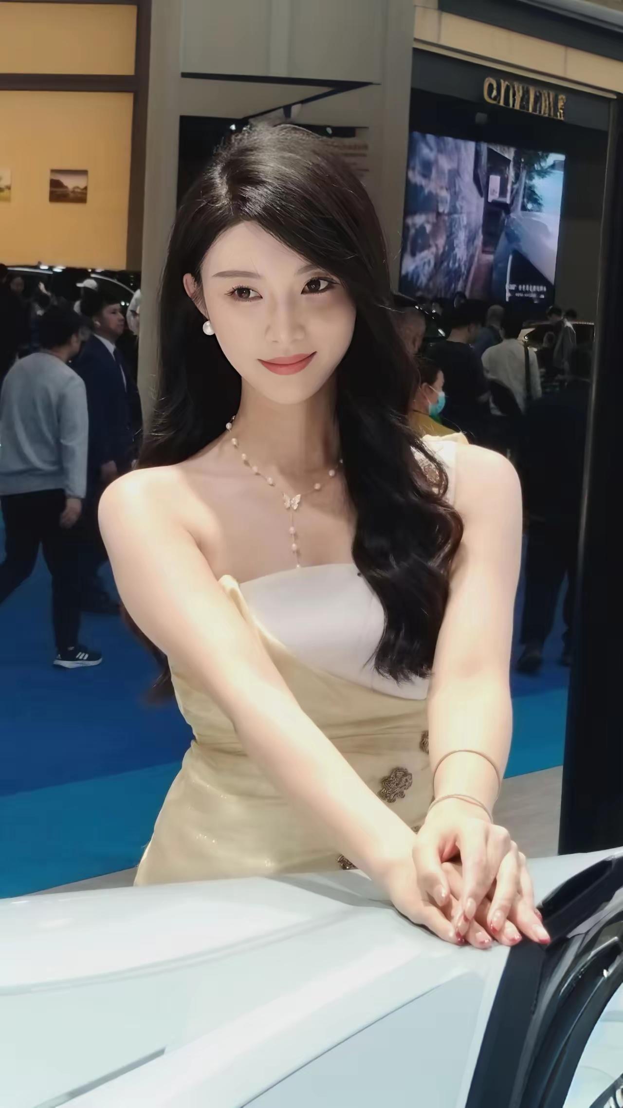 车展现场 青春靓丽车模 车模兰灵王