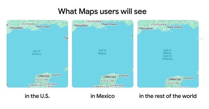 谷歌地图已将墨西哥湾更名为美国湾 谷歌地图自2月11日起对美国用户正式将“墨西哥