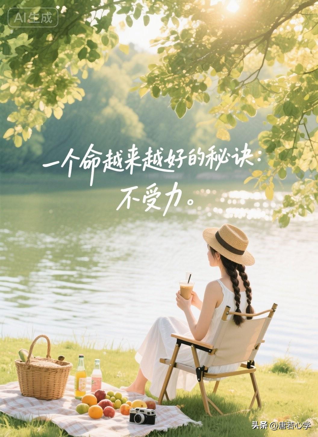 一个命越来越好的秘诀：不受力。

诚然，我们从小被教育要努力、要争取、要坚强，仿