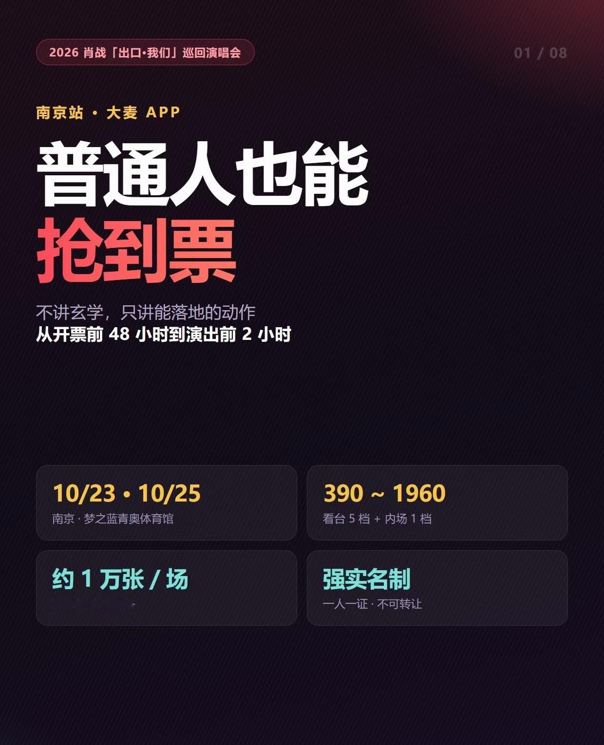 肖战巡演抢票攻略｜照着做别裸抢（图片版）给大家整理了图片版，上一篇文字笔记看过来
