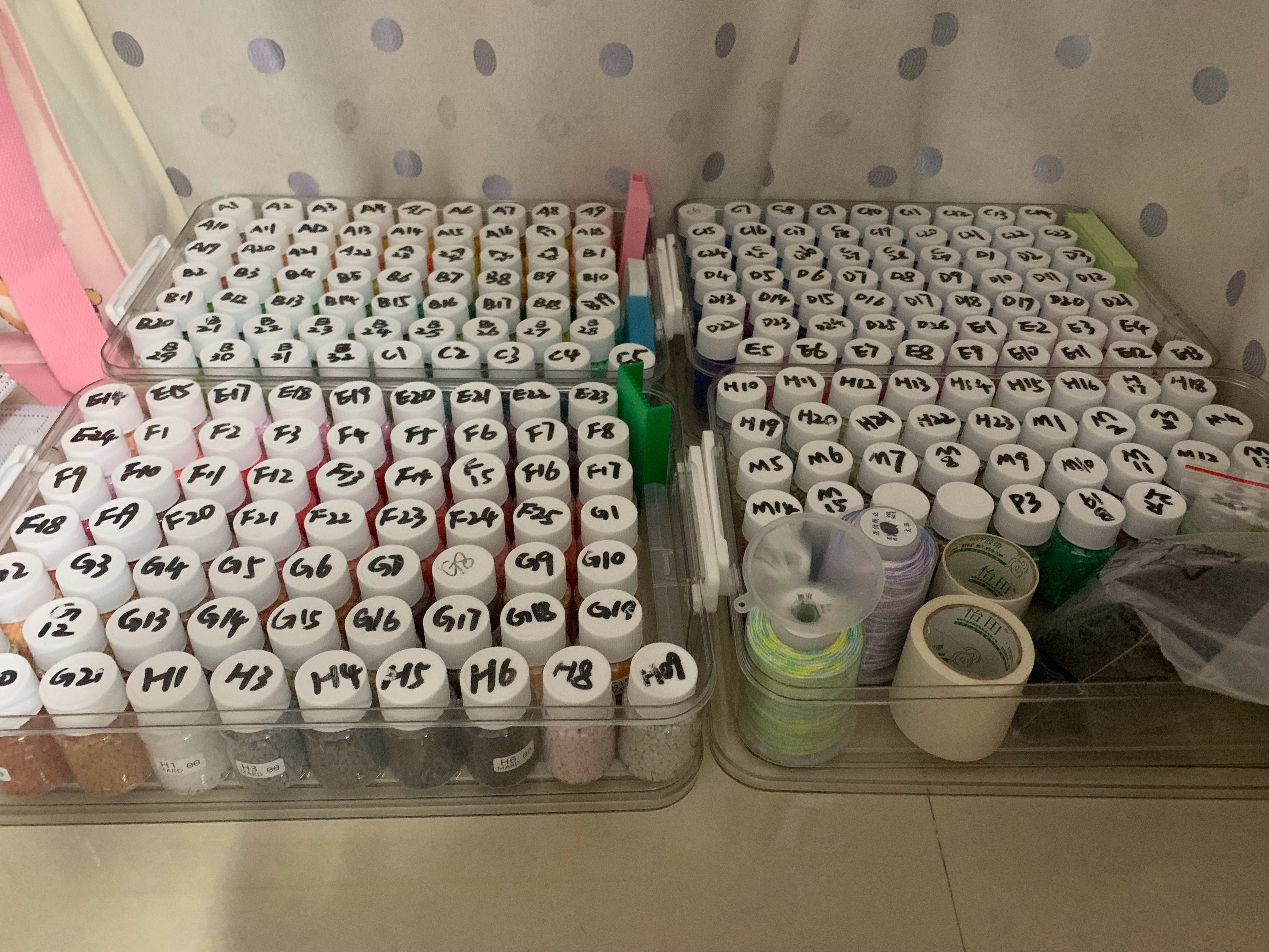 整理好拼豆了 好累呀我要躺下了今天啥也没干 