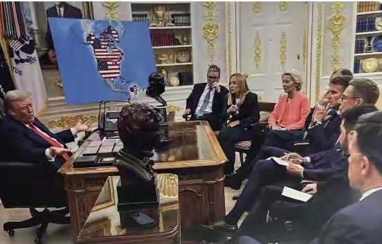 特朗普发图暗示吞并加拿大格陵兰委内瑞拉