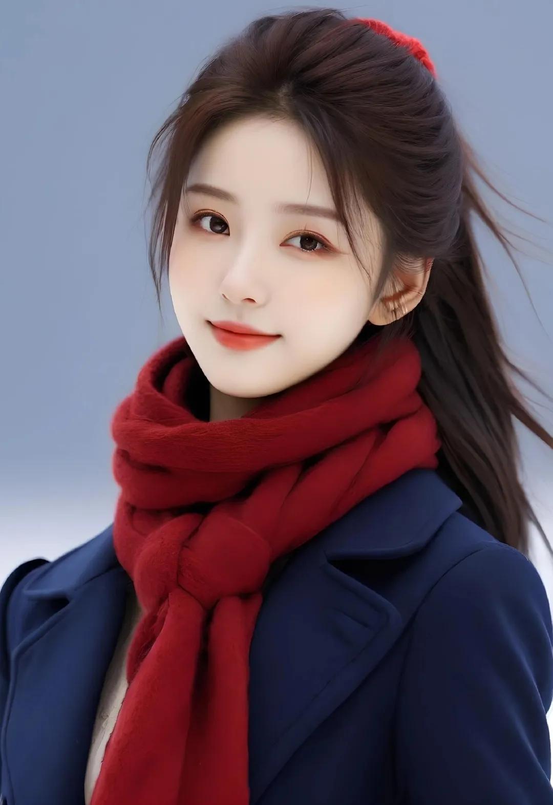 红袖添香夜，寒风入梦来。新红颜踏风来。 姿娇容艳笑容甜 清纯一笑解红颜