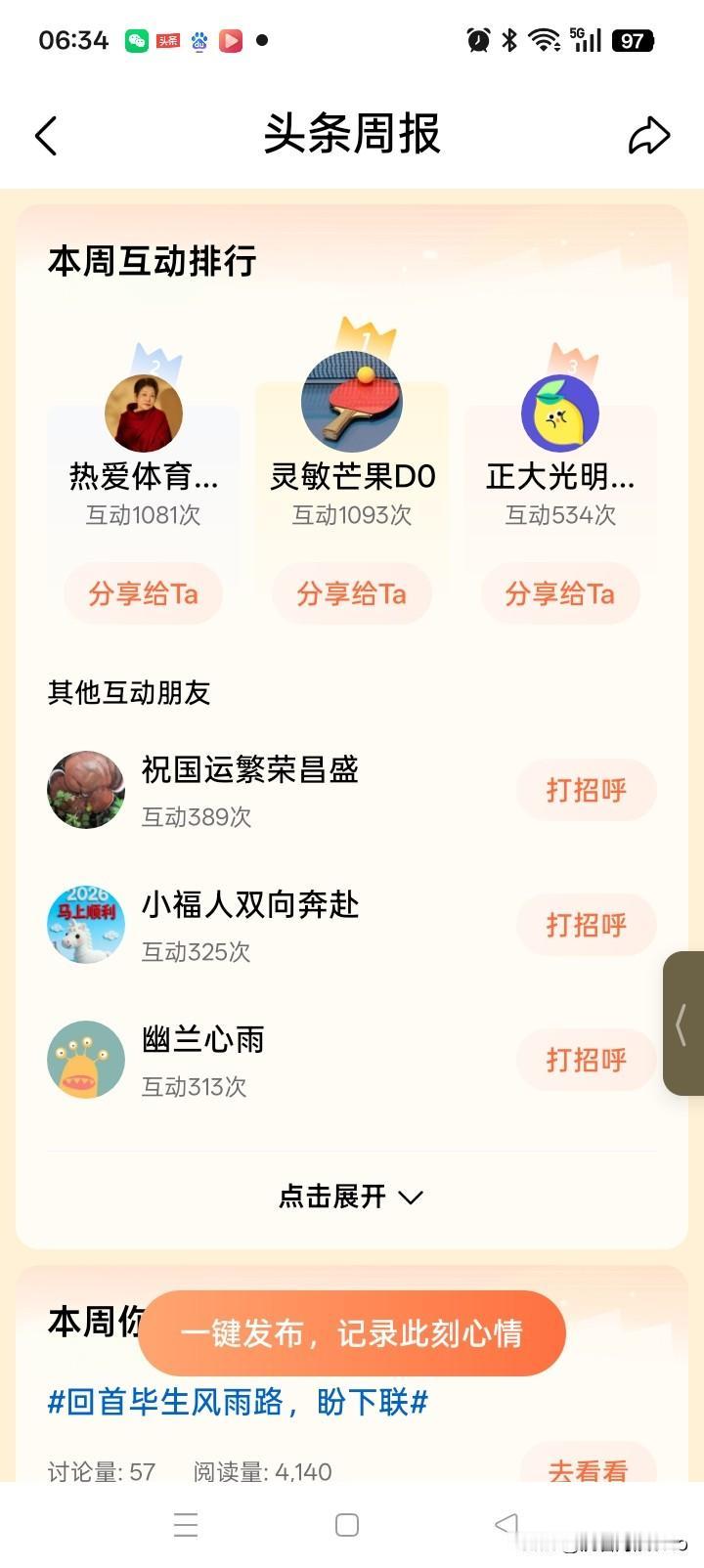 上一星期周报
总算等到了！

寻寻觅觅，冷冷清清， 蓦然回首那人却在灯火阑珊处。
