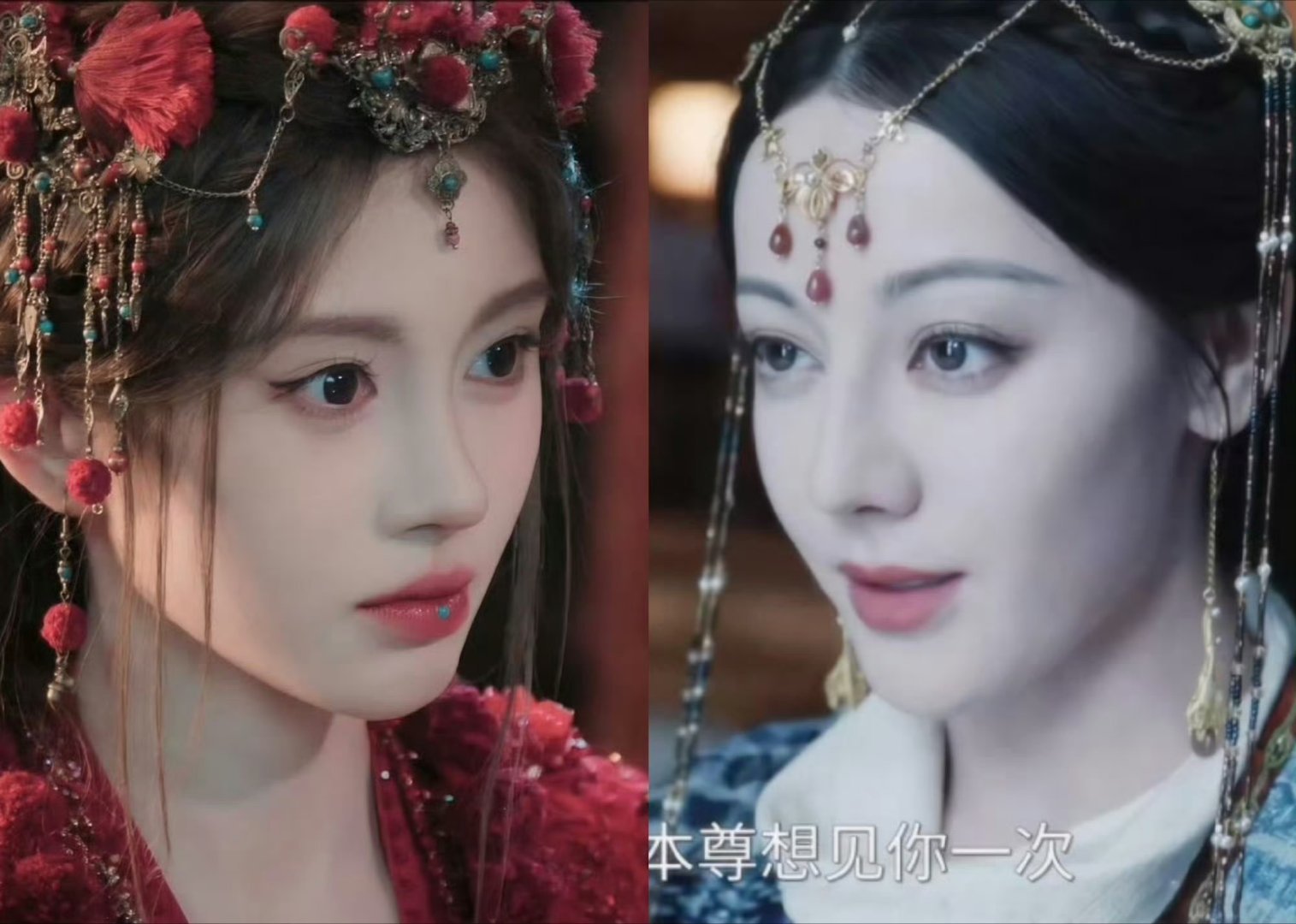 抛开演技单看妆造迪丽热巴确实不如鞠婧祎吧？ 