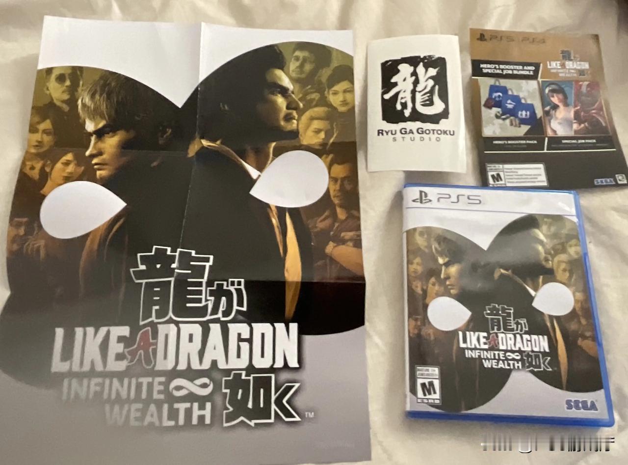 《如龙8》将于1月26日正式发售，目前PS5实体光盘已经在国外偷跑。根据右上角的