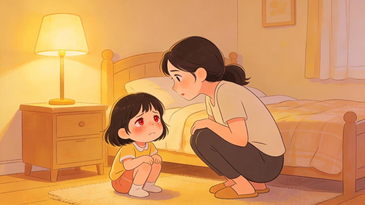 女儿深夜哭着要抱，我狠心拒绝了。结果第二天她说：妈妈，你是世界上最好的妈妈。
