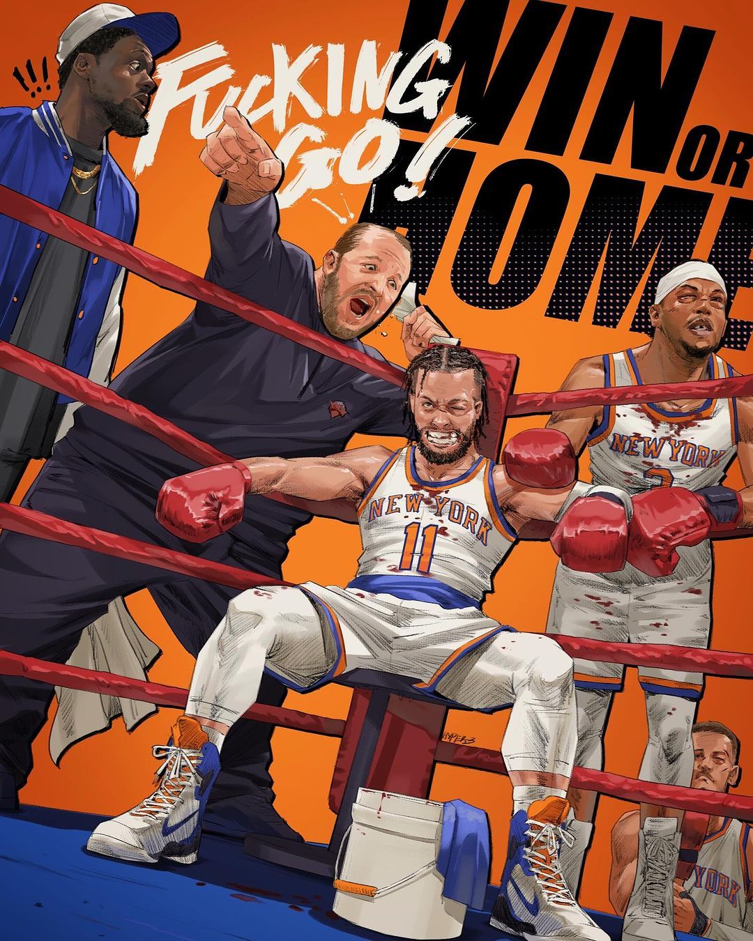 小杜领衔的纽约军团布伦森倾其所有#NBA季后赛[超话]##步行者vs尼克斯# ​