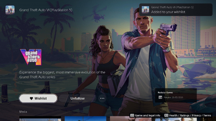 【《GTA6》发售倒计时1年】《GTA6》将在2026年5月26日正式上线，而今