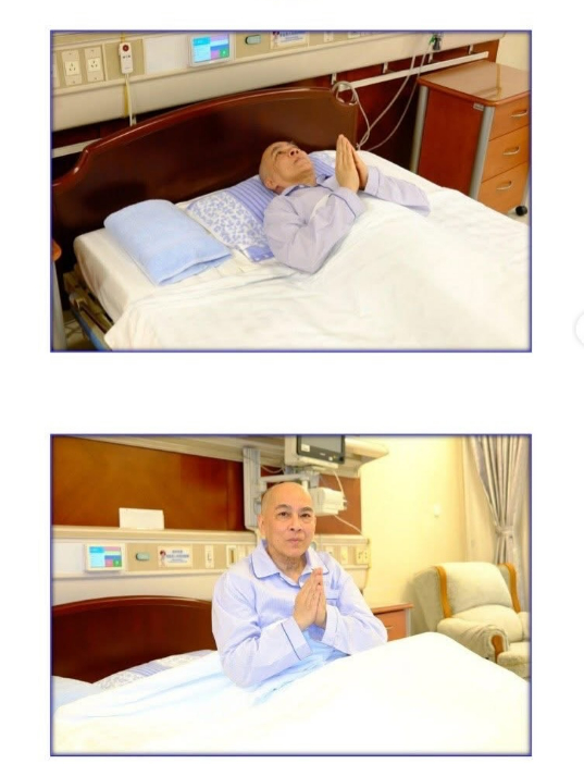 🇰🇭 柬埔寨王室公布柬埔寨国王诺罗敦·西哈莫尼在北京治疗前列腺癌住院时的图像