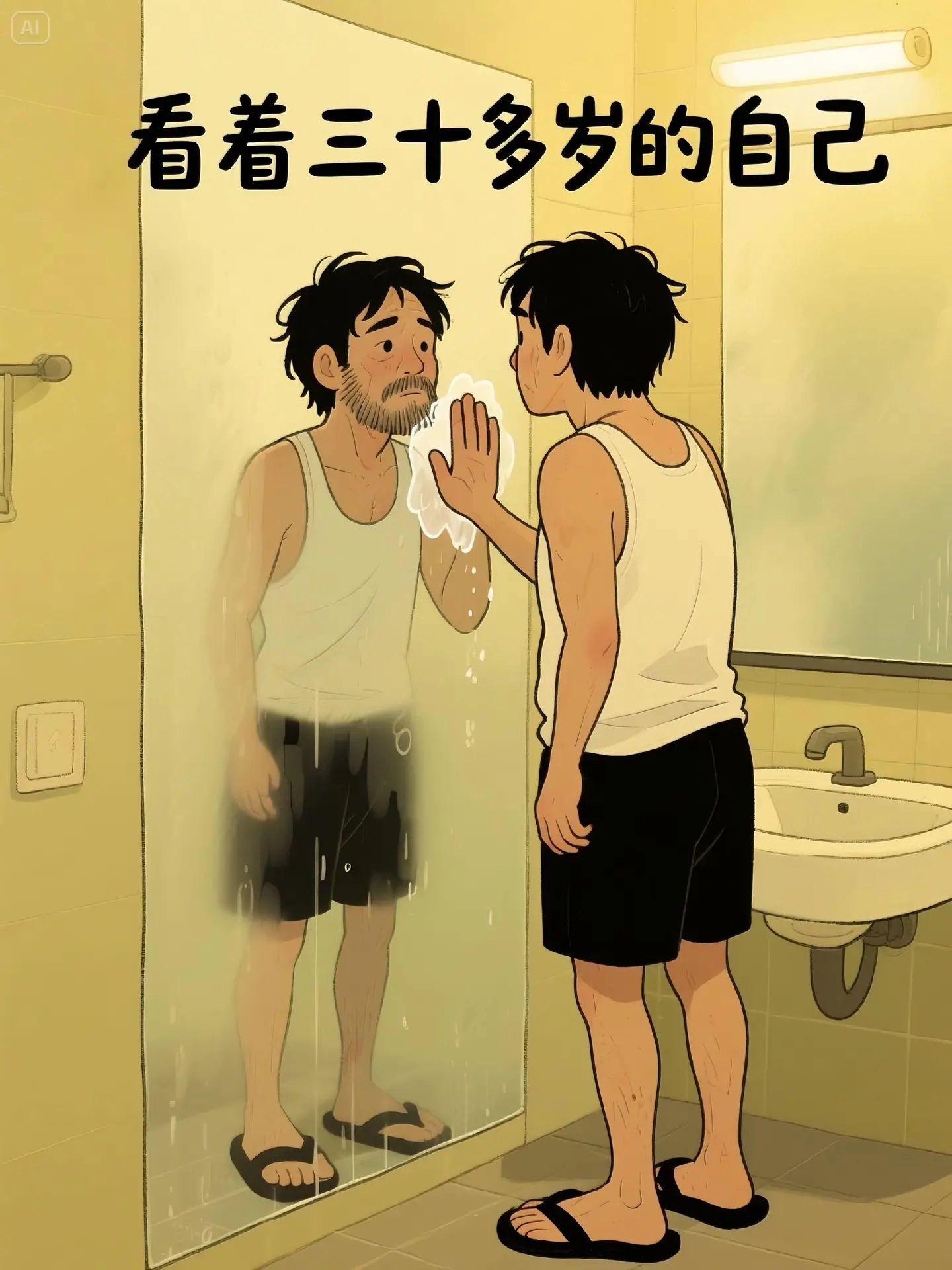 看着三十多岁的自己，突然觉得好心酸