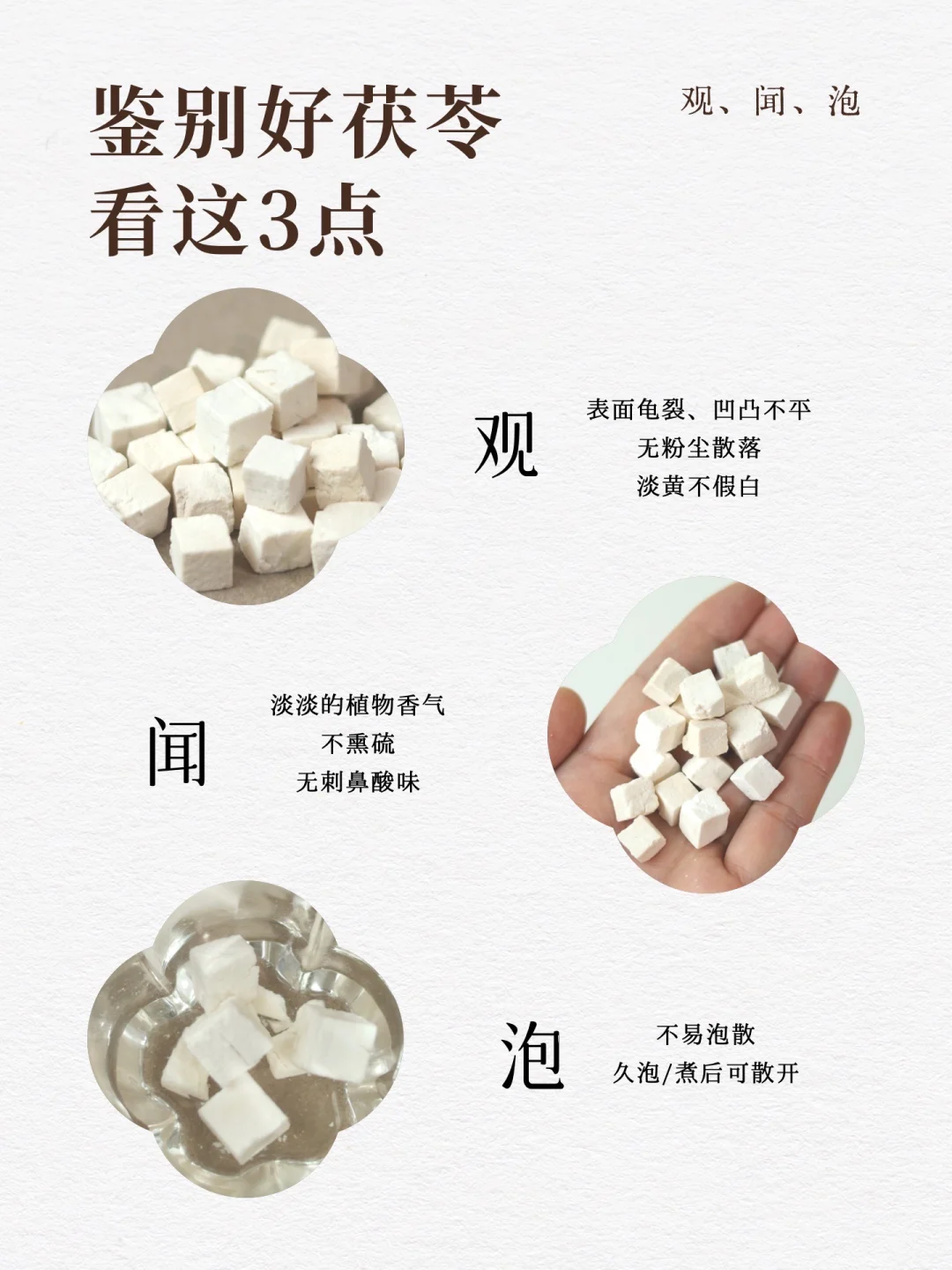 鉴别好茯苓看这3点｜云苓，山中白玉