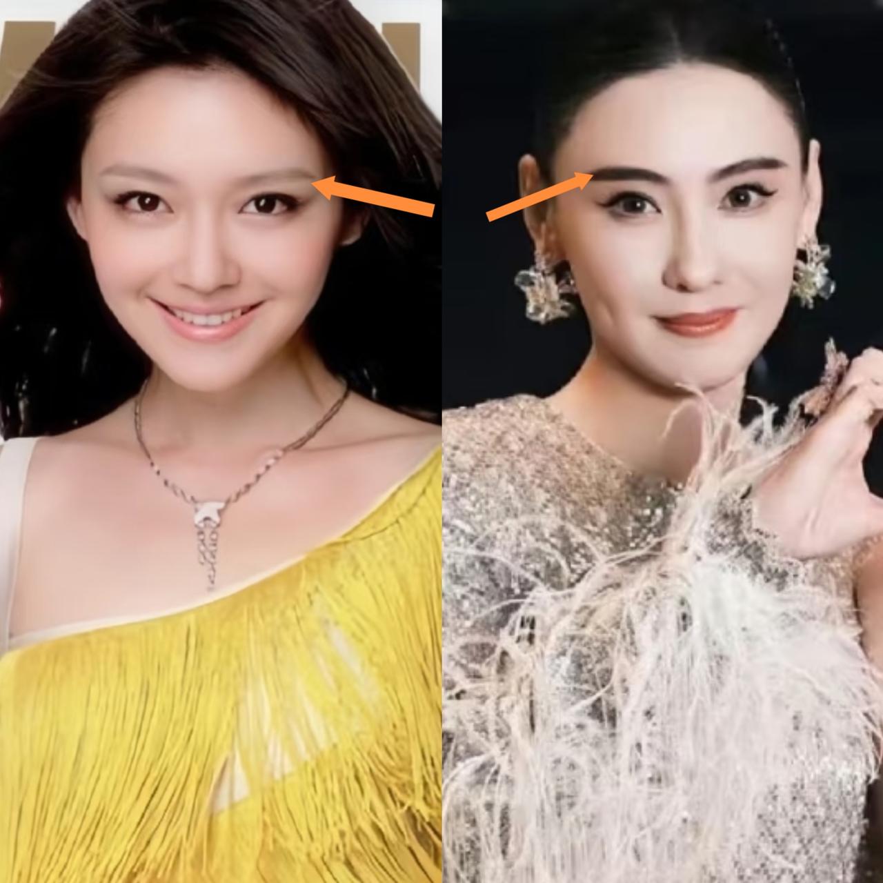 虽然张柏芝的颜值本身比大S更高，但要说爱美和化妆技巧，还是大S更胜一筹。单看眉毛