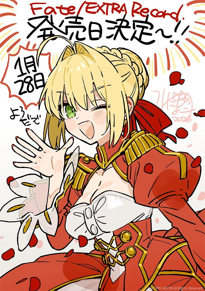 wada新绘 ​​​​Fate/EXTRA Record 发售日决定贺图 ​​​