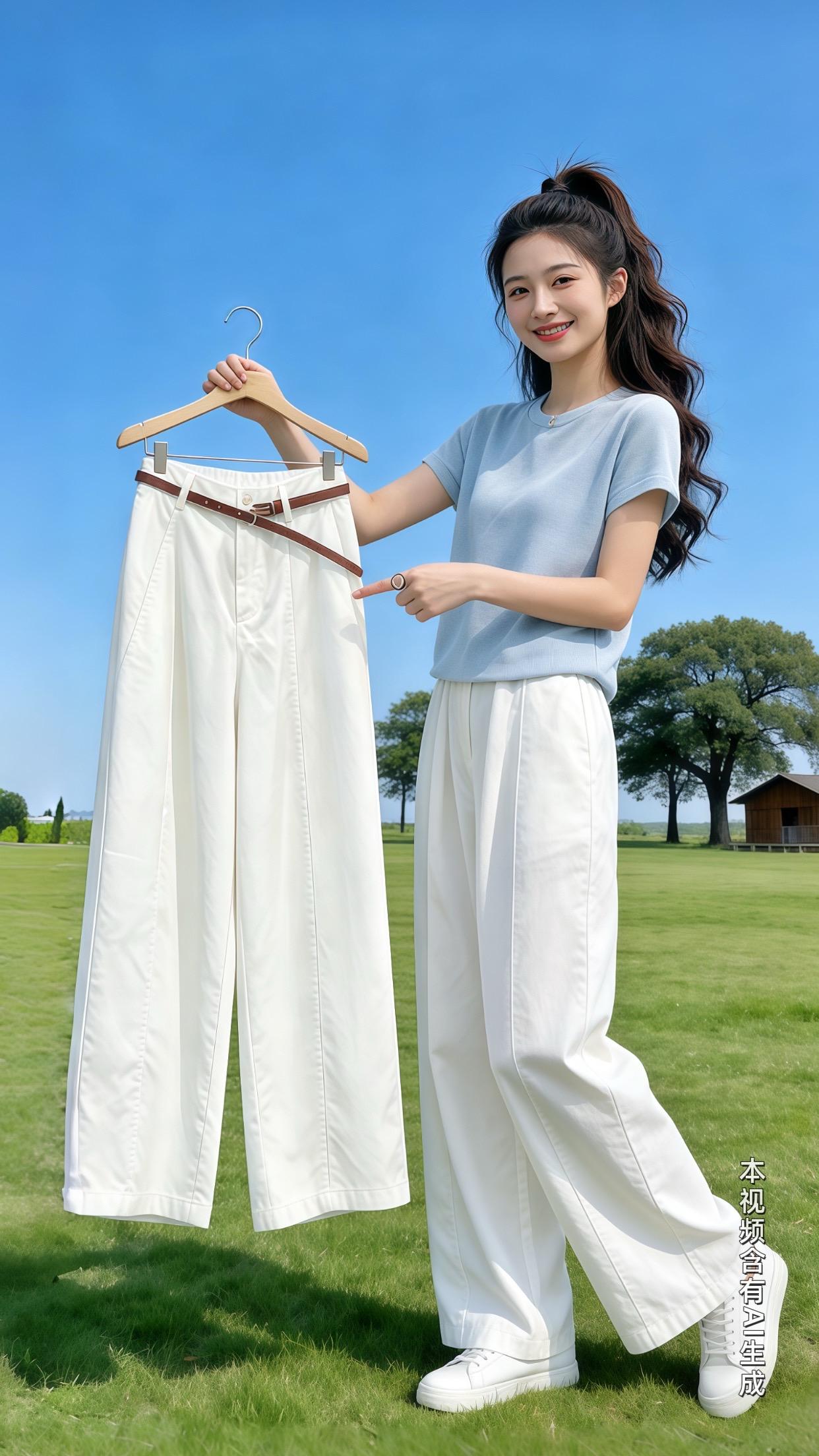 百搭裤子 显高显瘦显腿长 轻松get夏日松弛感淡人穿搭 不挑建模的夏季...