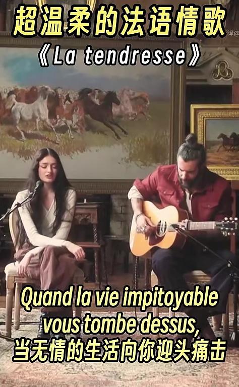 超温柔的法语情歌《La tendresse》。
水木法语。
当无情的生活向你迎头