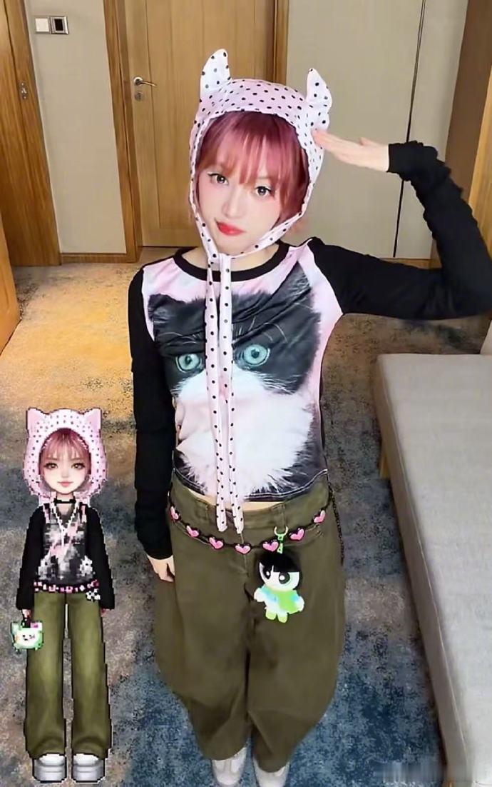 黄灿灿一公造型歪戴帽子的模样软萌可爱，黄灿灿这颜值太能打。乘风2026