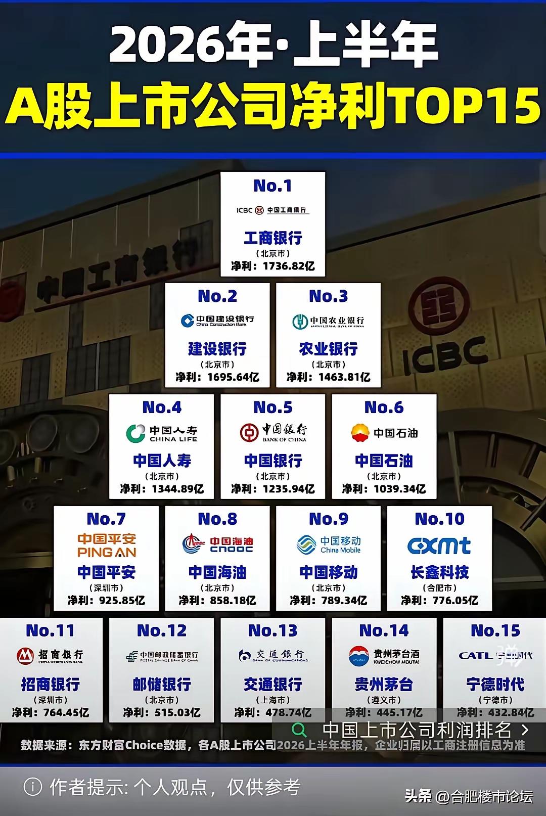 上市公司挣钱能力和央企能站在一起的，只有长鑫科技、贵州茅台和宁德时代。从2026