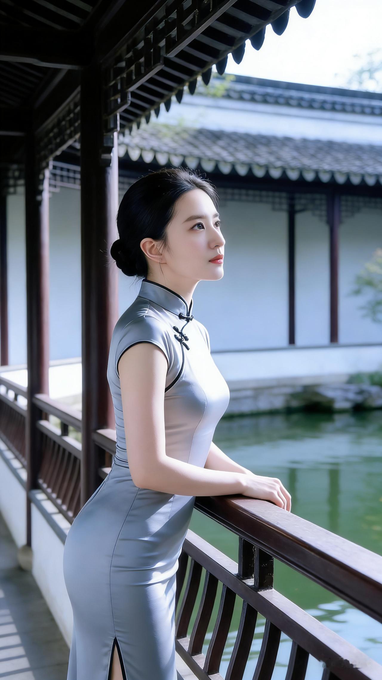 古典与现代的完美融合，优雅旗袍下的东方美人旗袍秀东方美人 旗袍古典新中式 旗袍古