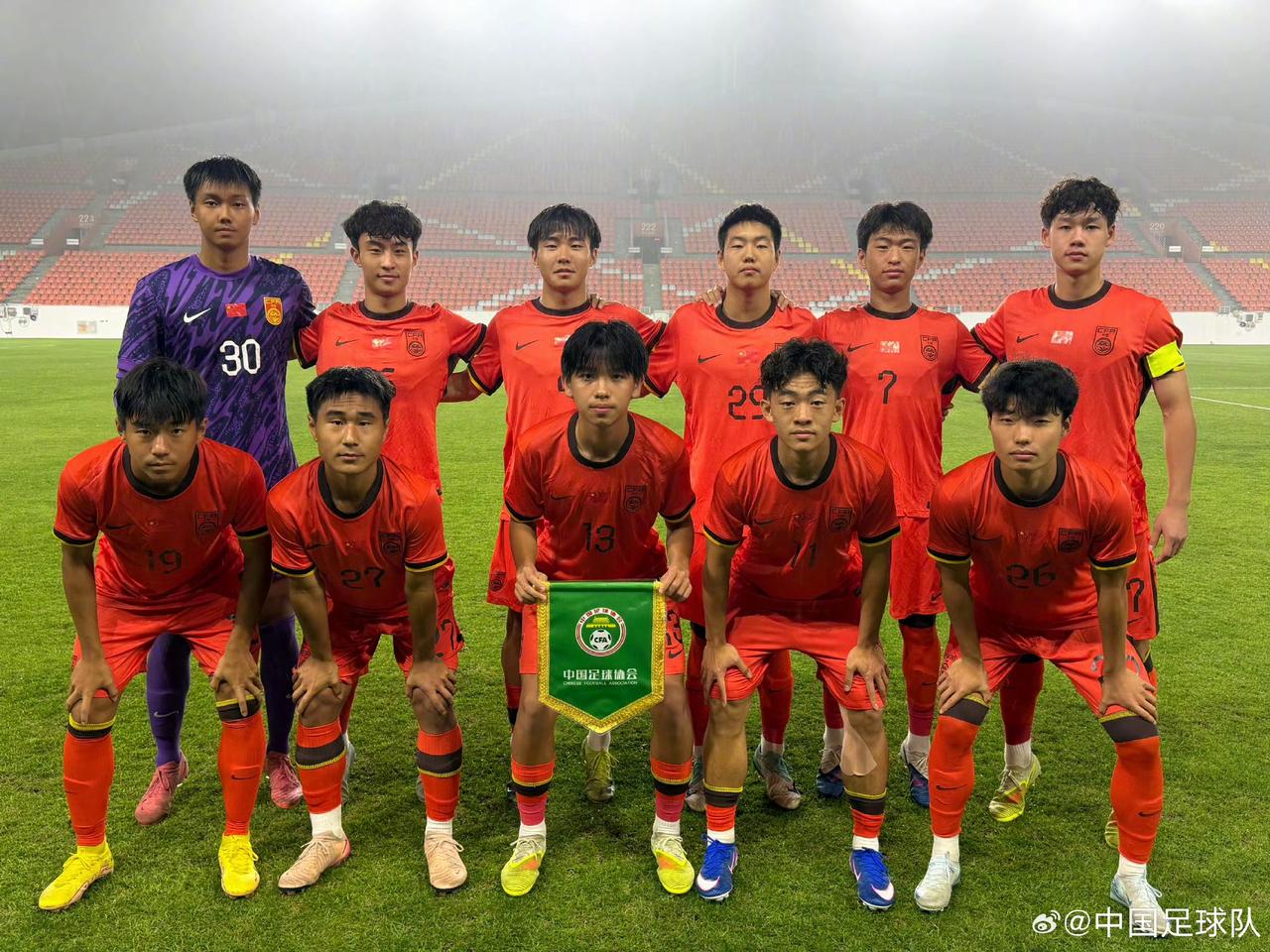 中国U17男足与塔吉克斯坦U17男足进行了一场友谊赛，中国U17国足2-0获胜，