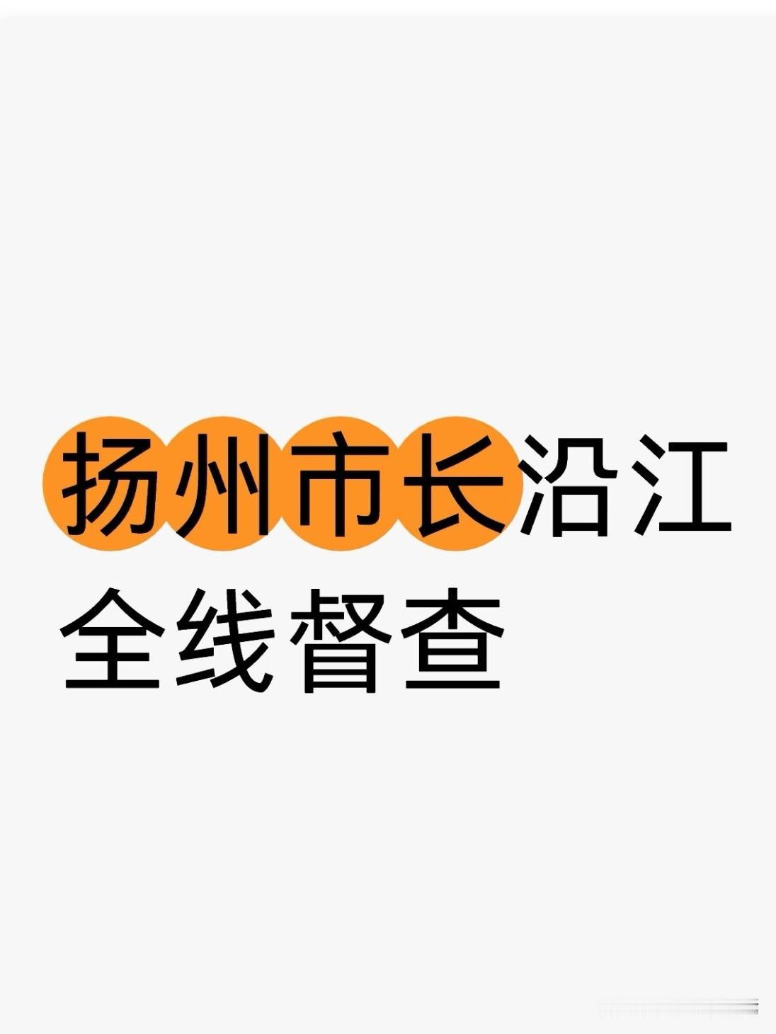 近日，扬州市委副书记、市长郑海涛带队沿长江全线巡江，深入仪征海事码头、跃进闸、三