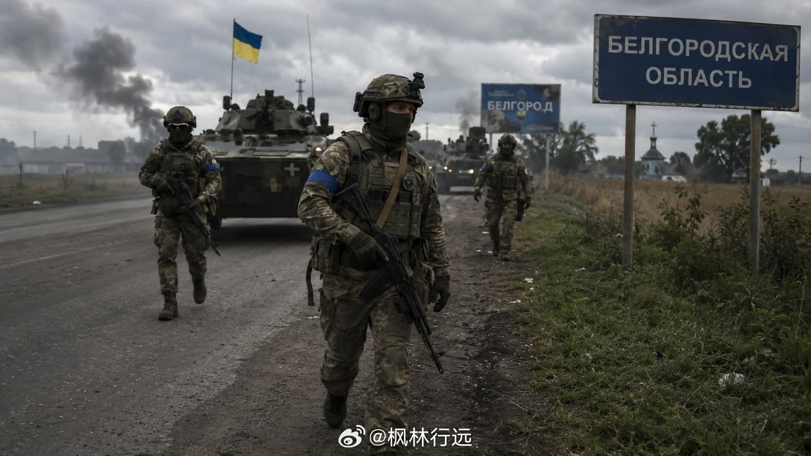 乌克兰武装部队已越过边境，正在对库尔斯克和别尔哥罗德形成包围圈。据报道，乌克兰武