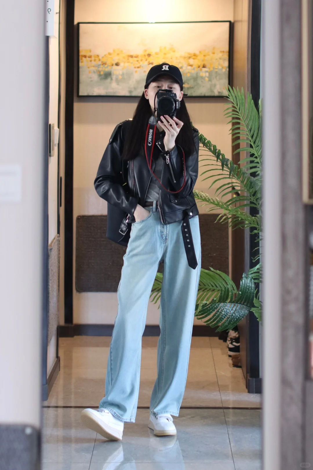 172/52高个子女生基础款机车夹克