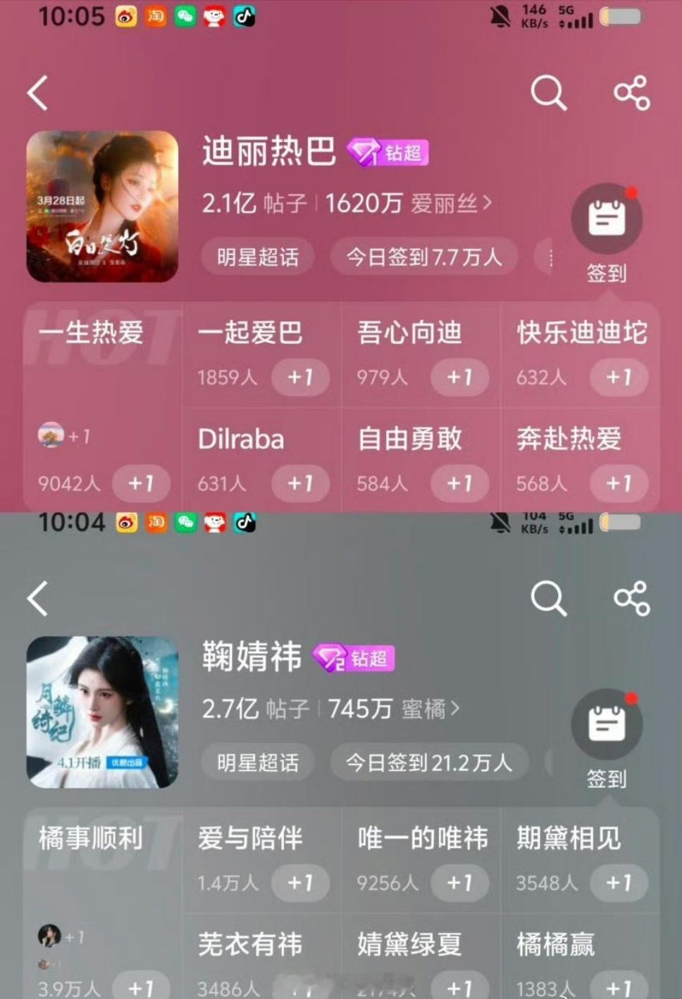 鞠婧祎迪丽热巴谁是女顶流 