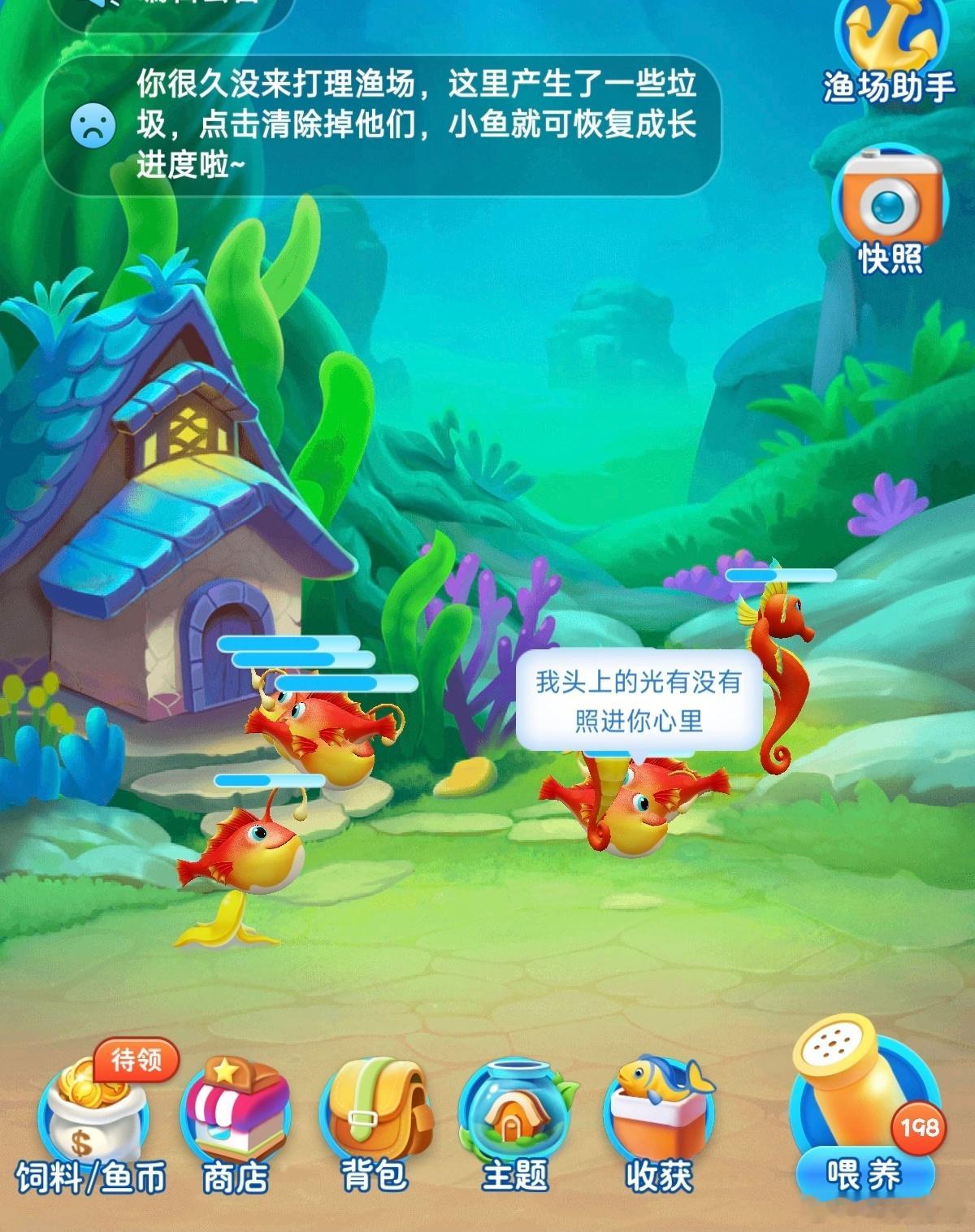 好几天没来渔场了，感谢鱼友的投喂和清理，这个香蕉皮我自清了。 ​​​