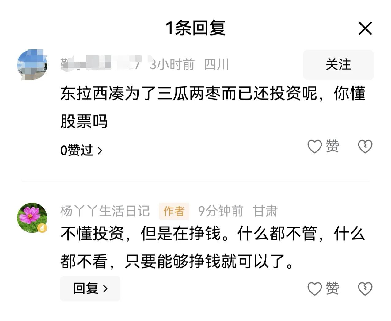 我写了一篇关于价值投资，不用时时盯盘的文章，遭到网友怒怼。

这位网友问我懂价值