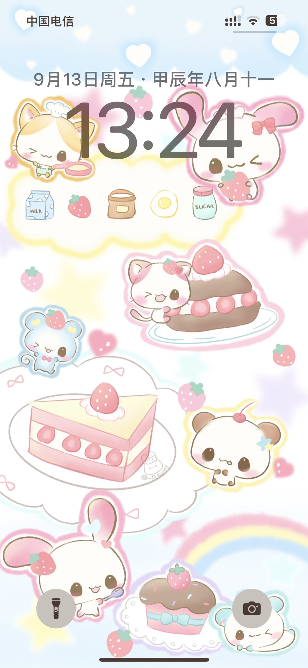 ღ(✞╹◡╹✞)ற  cr：一只Bunny-#壁纸##壁纸[超话]##锁屏+主屏